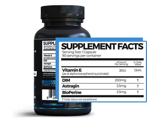 Label + facts packshot